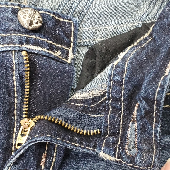 Miss Me unique  midrise Capri jeans with embroidered pockets size 27 - Picture 5 of 15